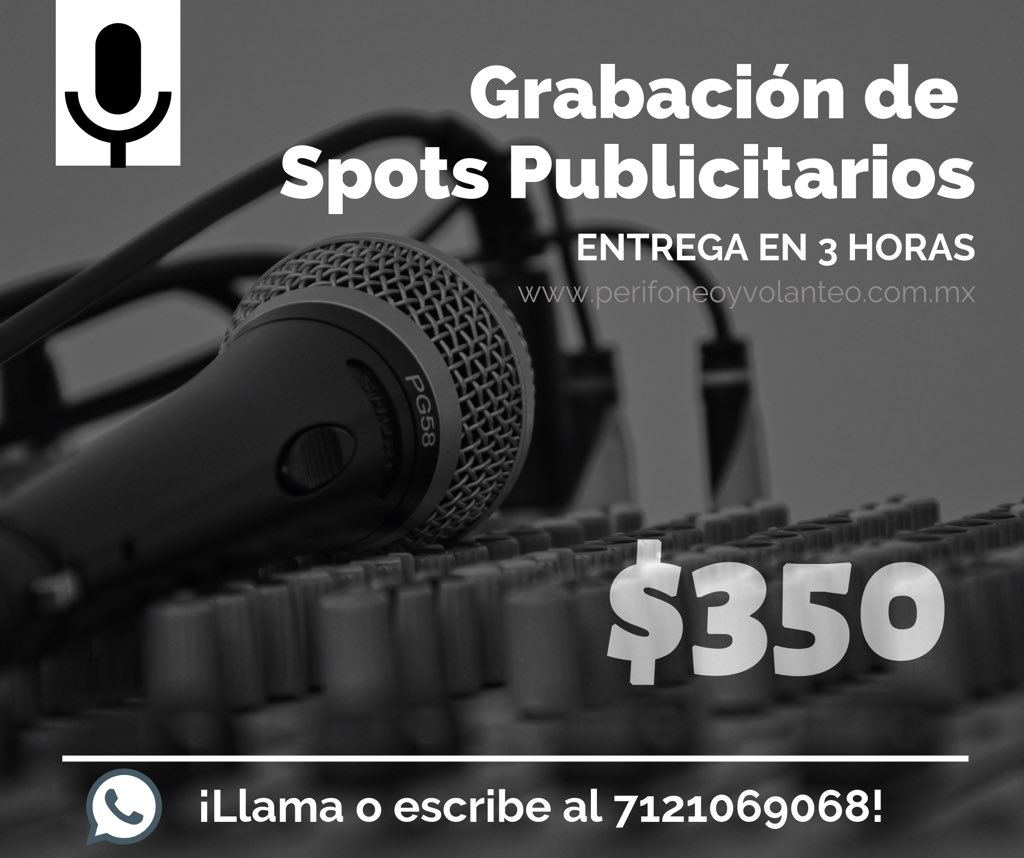 Perifonaudio's tweet photo. #FelizDomingo seguimos con él servicios de #spots #publicitarios, ¡Llámanos o manda whatsapp! 
#BuenDomingo https://t.co/5KNQBUCU9v