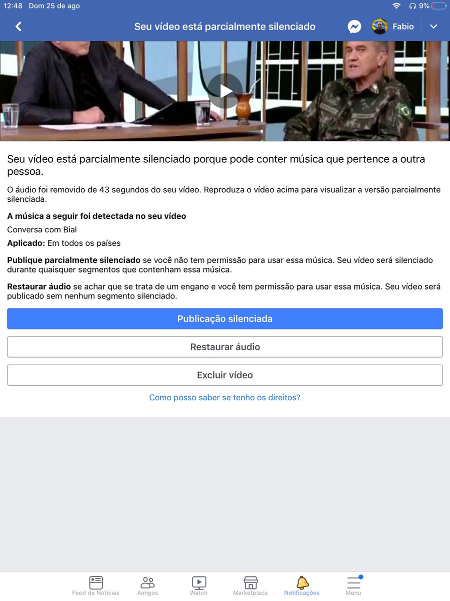 fabio_tor's tweet photo. Vídeo “censurado” pelo Facebook. As verdades não podem ser ditas, segundo a patrulha esquerdopata ainda presente. https://t.co/FDslJCbyBw