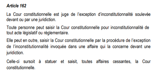 kinshasaweb's tweet photo. 🎓🇨🇩⚖️⚖️🔁[A (re)lire] 📢🗣 Que dit‼️l'#Article162‼️#RDC #DRC : Article 162 la Cour constitutionnelle est juge de l’exception d’inconstitutionnalité soulevée
devant ou par une juridiction... 
@AssembleeN @senatrdc @Presidence_RDC @PrimatureRDC @MinJusticeRDC https://t.co/GIXko34tHL