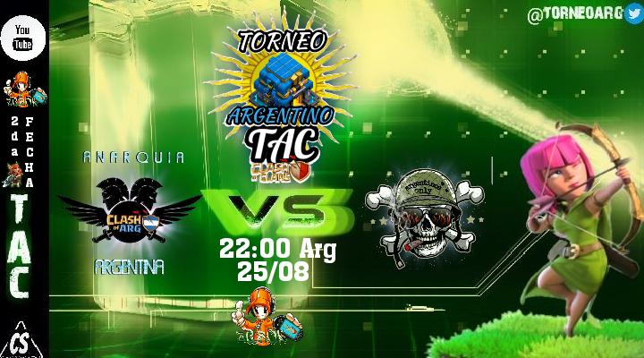 Guerra de titanes th12!! <a href="/_AnarquiaARG_/">Anarquia ARG</a>  Vs Argentinos Only..

22 hs ArG  por el canal del <a href="/Zarok_CoC/">Zarok Gamer</a> !!  No te lo pierdas!