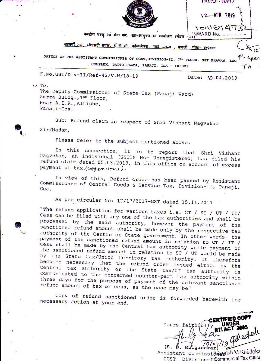 PrakashWKamatPK's tweet photo. This is a case of struggle of a person with disabilty(PwD) in Goa who is trying to claim refund of GST on his spl car. 
Raising technicalities and finding fault with CGST refund order,Goa State Govt going against Orders passed by Central Govt. Is this harrassment to a PwD?? https://t.co/5z43BCHZR6