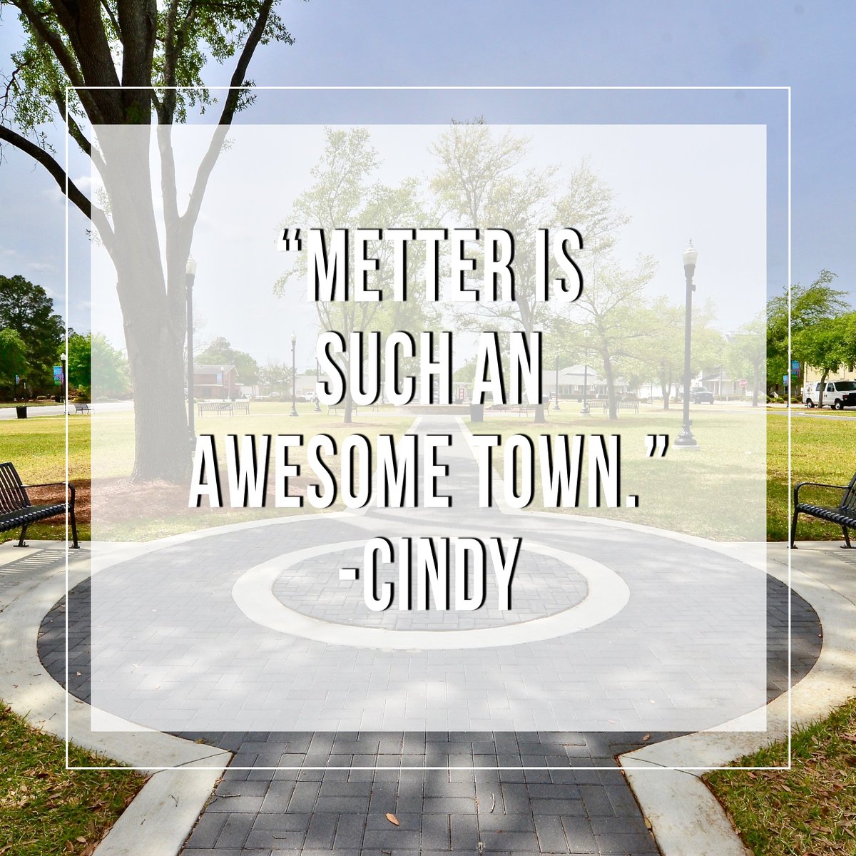 VisitMetter's tweet photo. We can’t help but to agree with Cindy! Come #visitmetter to see just how awesome our town really is! https://t.co/SKj2yLz0ob