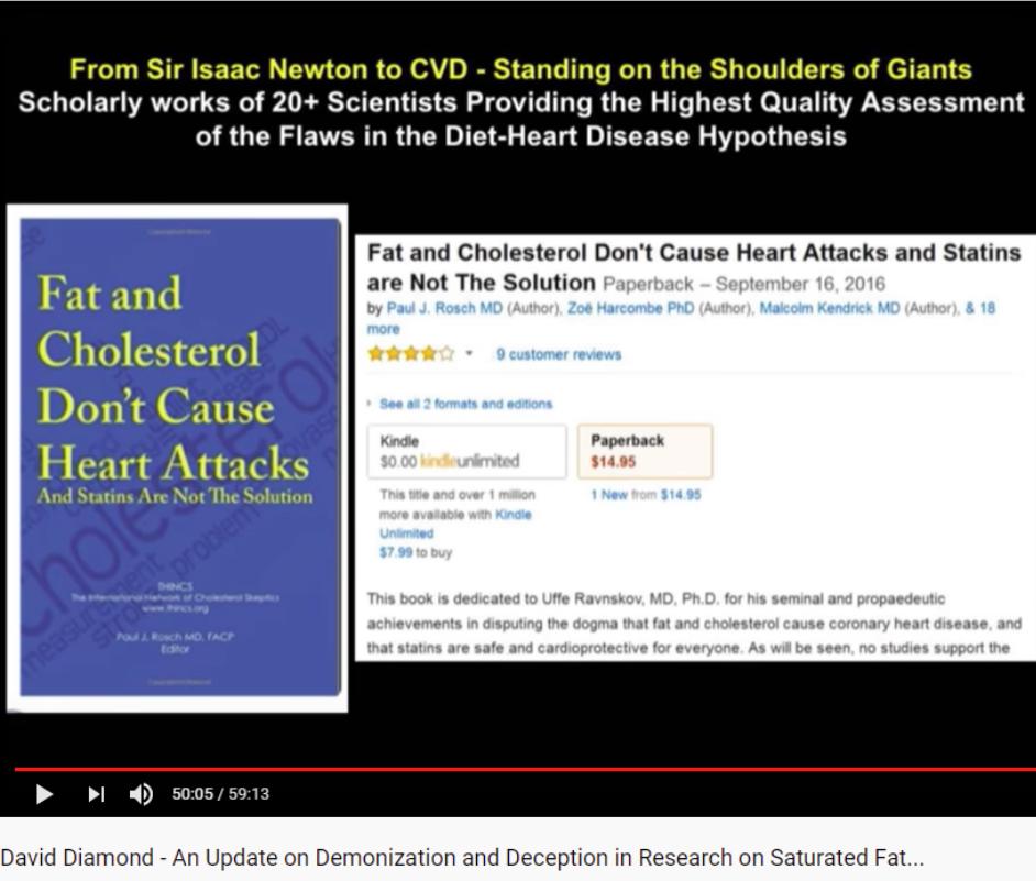 Oops, THIS is last tweet 🤩 @LDLSkeptic has chapter in this book. At 49:45 in video he tells what happened to HIS biomarkets after he changed lifestyle factors WITHOUT EVER HAVING TAKEN A STATIN - tho his doctor was ready to pin him down and shove them in his mouth.