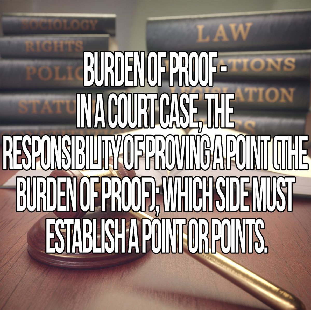 SullLawFirm's tweet photo. Generally, describes the standard that a party seeking to prove a fact in court must satisfy to have that fact legally established.  There are different standards in different circumstances but in civil cases, the plaintiff has the burden of proving his case by a preponderance o https://t.co/E8ibVtxxod