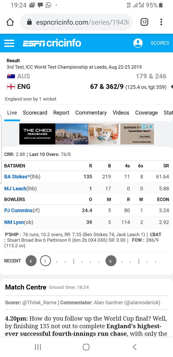 What a match finisher #BenStokes #Ashes19