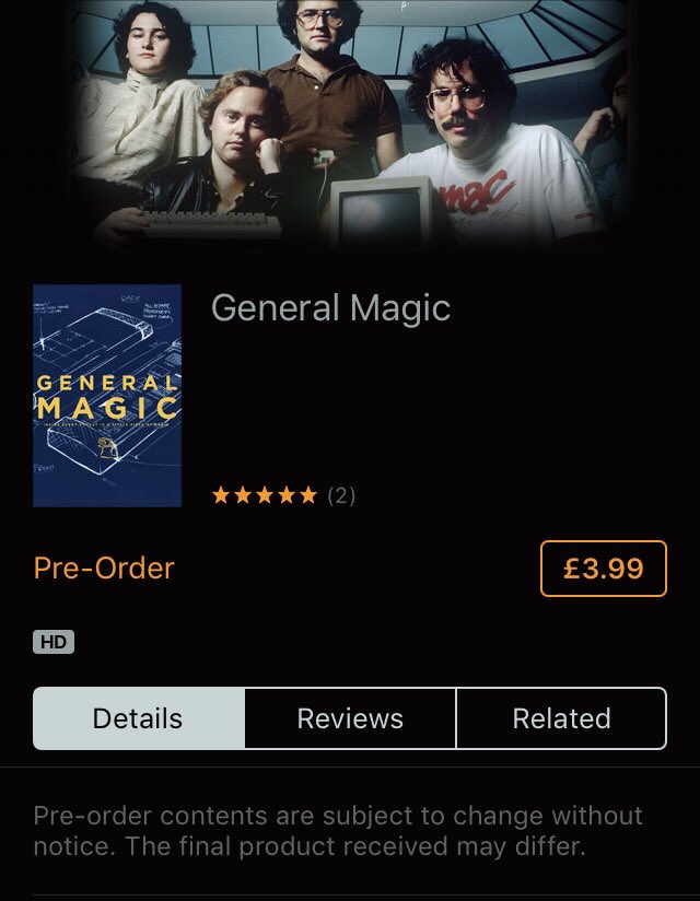 samdownie's tweet photo. Alert ! The multi award winning #movie @generalmagicmov #generalmagicthemovie #GeneralMagic is on presale this weekend only for a low price on @iTunes . Get it now @katebevan @ruskin147 @spenley @BBCClick @billt @clarered @msc45 @sheffdocfest also be great to show it at @wshed https://t.co/bsmg6r42gJ