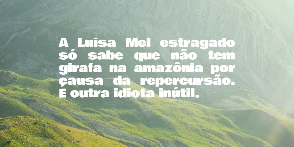 RadioJustime's tweet photo. Outra idiota pagando mico. Duvido se ela sabia que não tem girafa na amazonia. #calabocabolsonaro https://t.co/YQus72qGJO