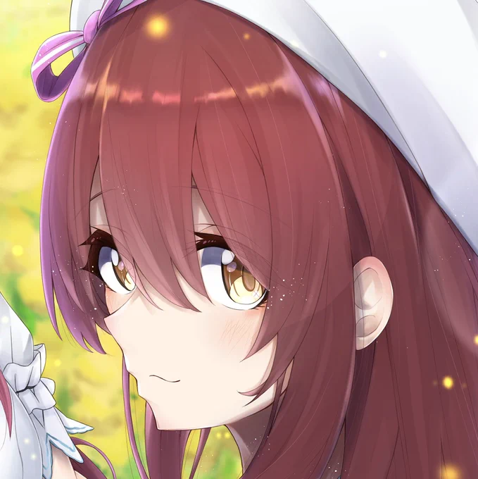 お顔とお顔のアップです? 