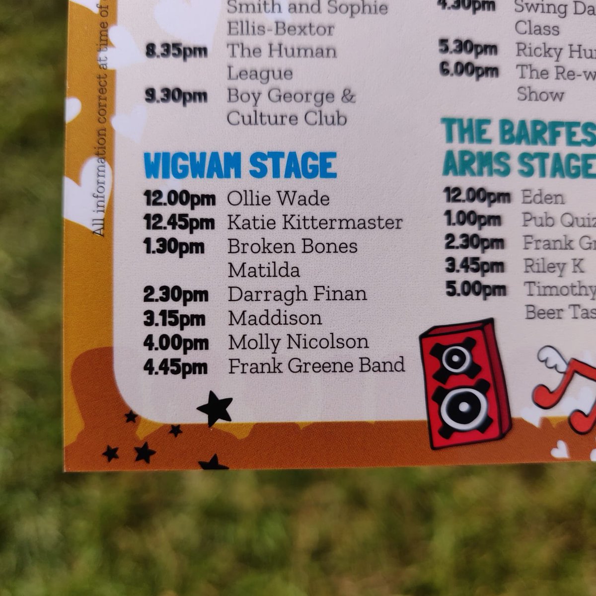 Excited to play at <a href="/Carfestevent/">CarFest</a> later today! If you’re there you can catch up at the pubfest stage at 14:30 or our main full noise set at Wigwam stage at 16:45! It’s going to be a hot one!