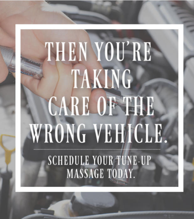 WMDaySpaSalon's tweet photo. If you get an oil change more often than a massage... https://t.co/wlnO6Clw25 https://t.co/cbILhIVmQX