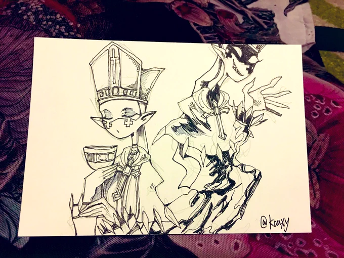 かわさんにおねだりして描いてもらった眷属です(眷属すき) 