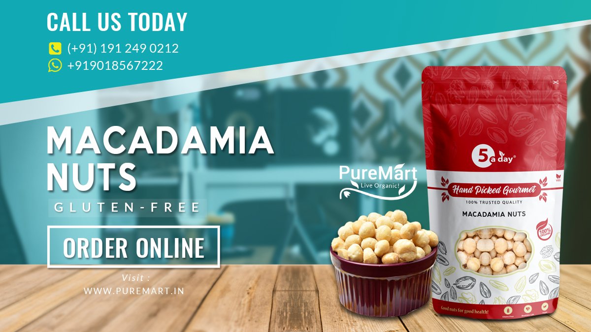 pure_mart's tweet photo. Macadamia nuts are a rich source of energy ✨
Click, ➡️ https://t.co/BKH2ulEaCU
#macadamia #macadamianuts #organicgardening #organic #delicious #nuts #BrainFunction #ImproveMemory #PreventDiabetes #HearHealth #SkinHealth #Energy #MuscleBuilding #Antioxidants https://t.co/zaBupMklmP