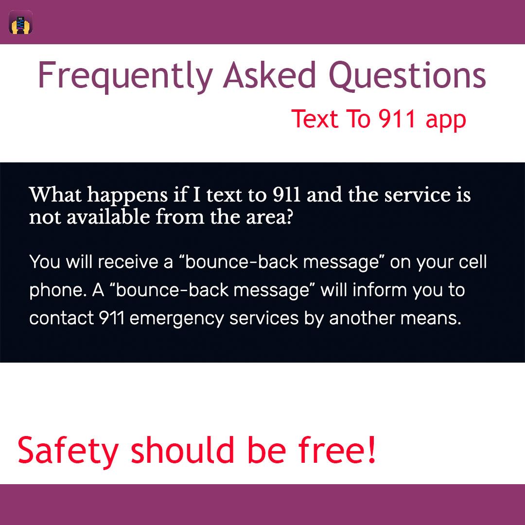TextTo911's tweet photo. The #FAQ series, S1E2! Feel free to ask any questions about the #TextTo911 app in the comment section.
Download Text To 911 on Google Play or App Store for free! https://t.co/gCmBoEqkzU