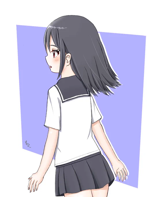 左 2年前に描いたJK右 昨日描いたJK 