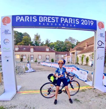 ANI's tweet photo. Indian Navy: Priyadarshani Pawar, an Indian Navy daughter, 
Indian Coast Guard spouse, &amp; now a part of Air India family, successfully completed France's oldest cycling event, the 1,200-km, Paris-Brest-Paris circuit, non-stop between 18-22 August. https://t.co/es4NZBrfuF