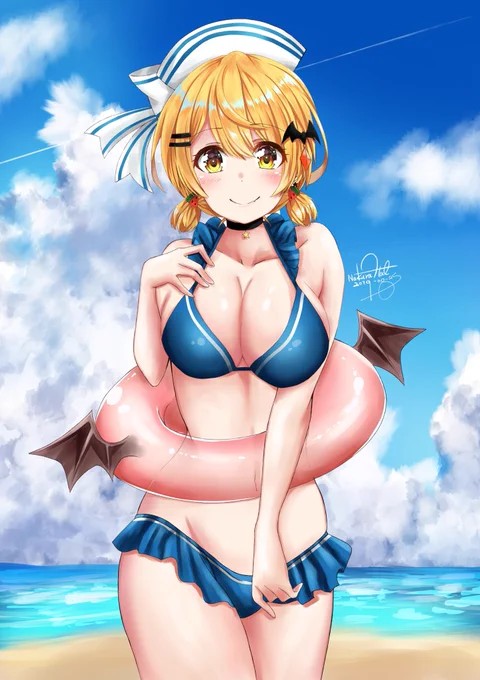 水着メルちゃん??
#メルArt #ホロライブサマー 
