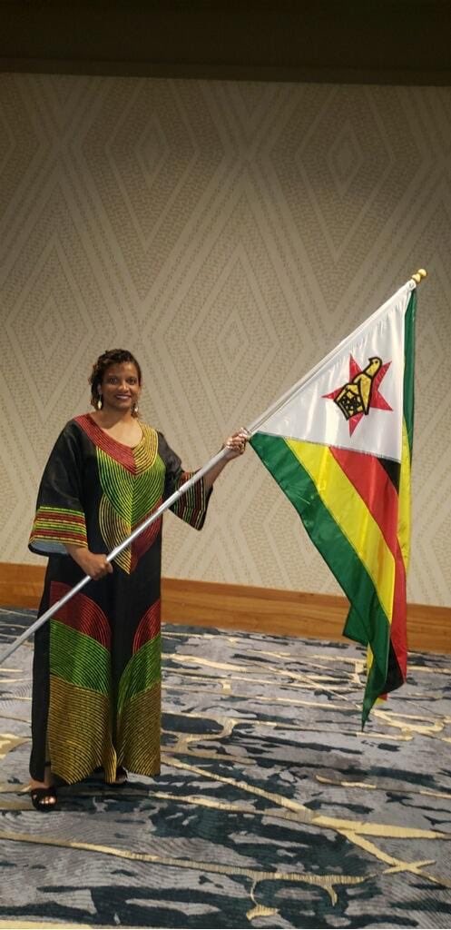TheDigiHubs's tweet photo. An American friend of mine was happy to carry the Zim flag at the 88th Annual #Toastmaster International Convention #TICon2019 in Denver, Colorado and sent me these pictures. https://t.co/CNcb6tdXZz