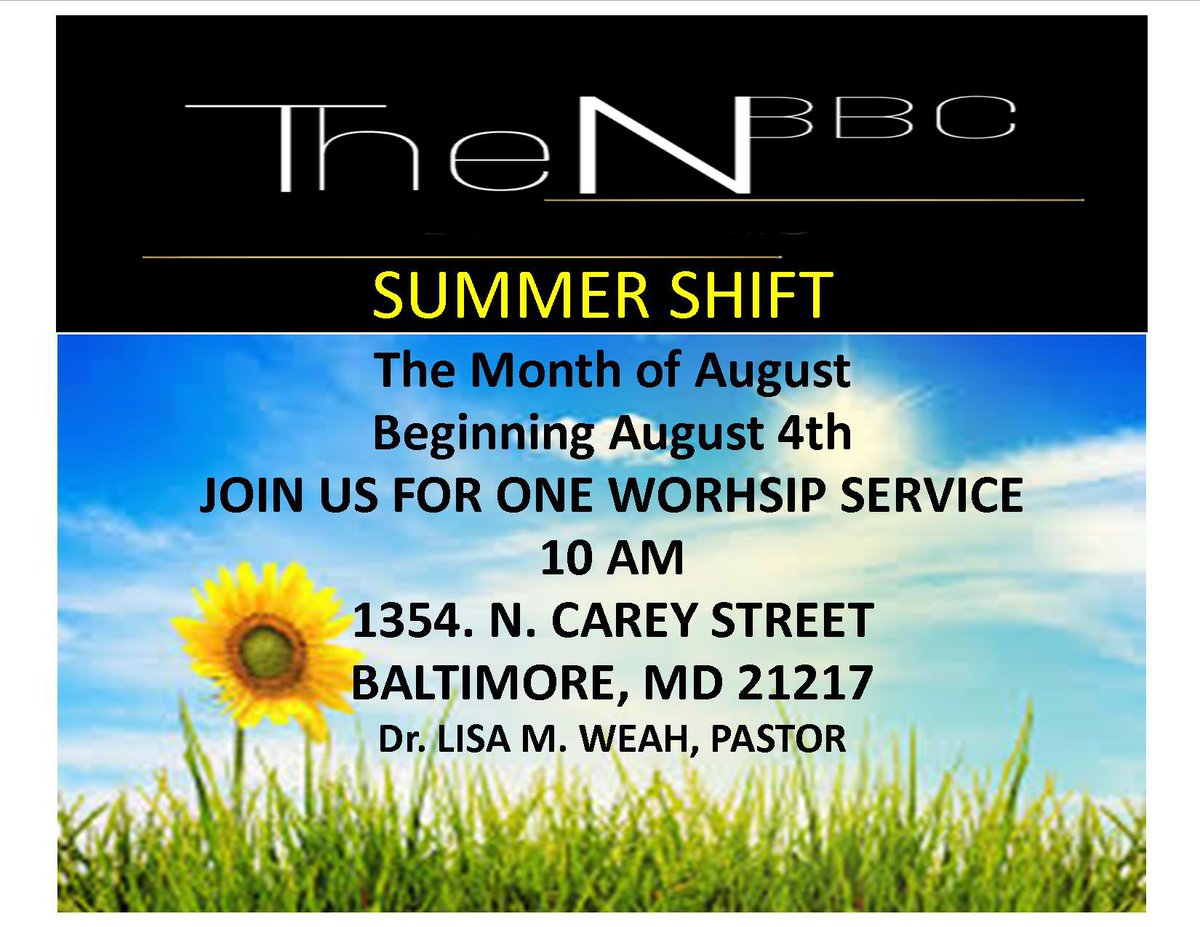 NewBethlehemMD's tweet photo. Join us today at 10am for 1 action packed service #NBBC https://t.co/kW45XwyrO9