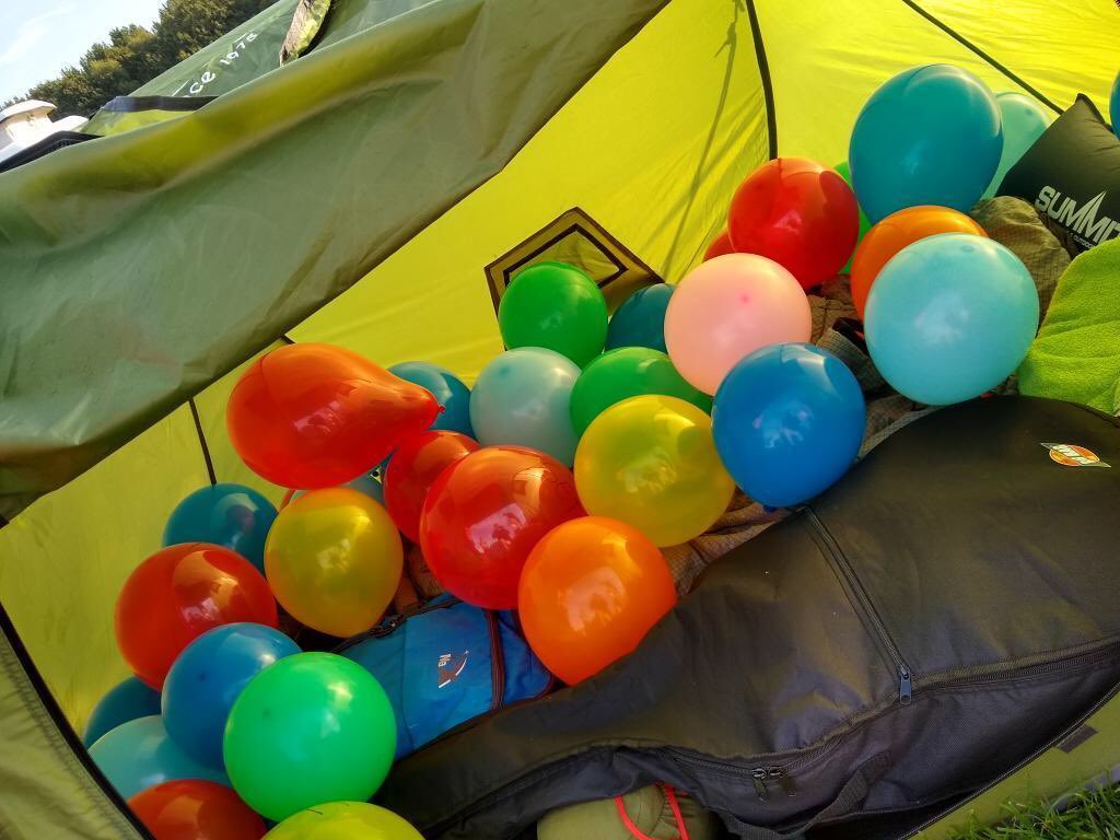 AmplifyDevoted's tweet photo. WANTED: The tent thief who stole this tent from @ccblackpool and pitched it on the pavilion grass and filled it with balls!!!! https://t.co/b8CT7dy6lz
