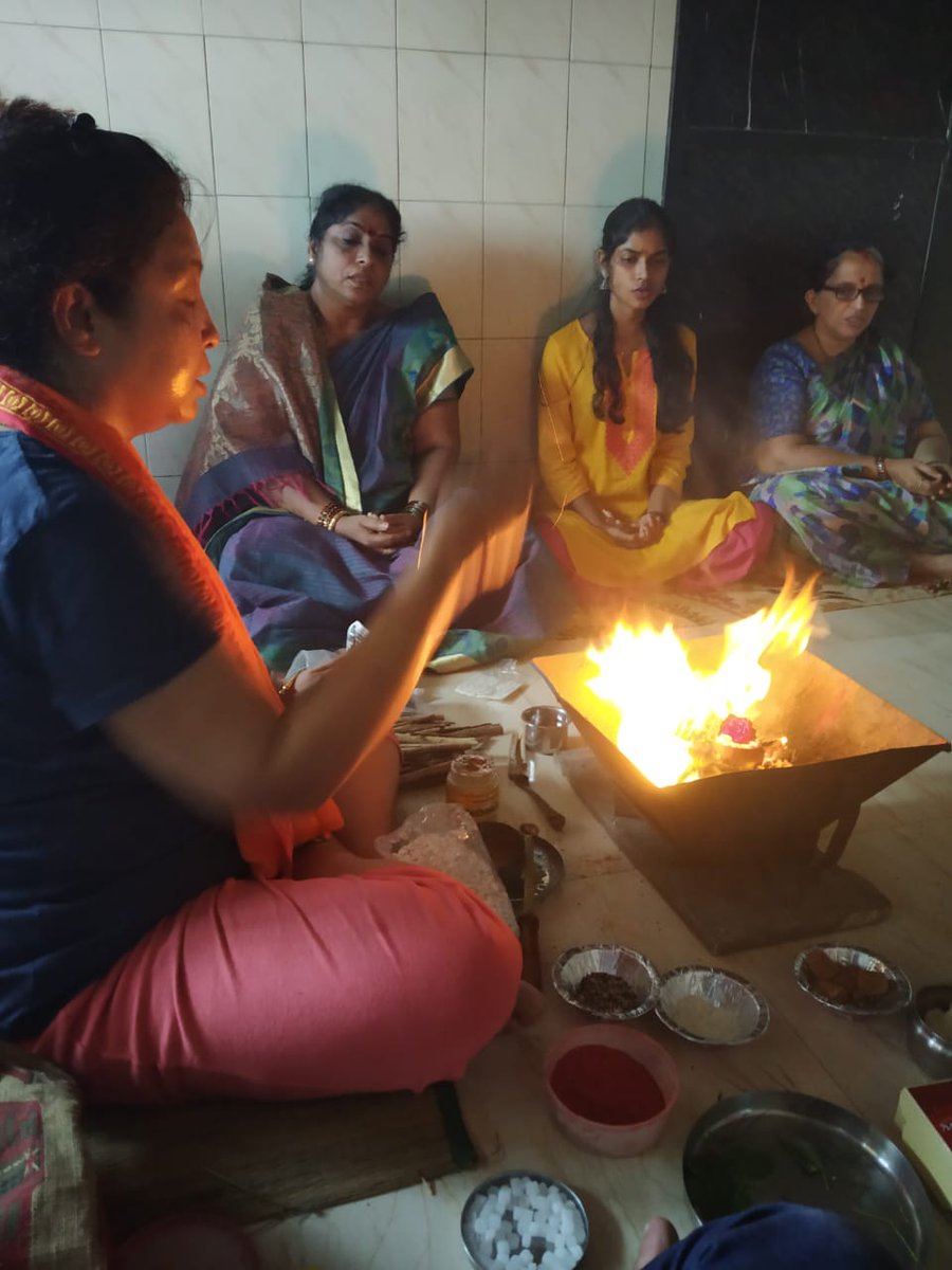 FireYogaMission's tweet photo. Initiated some fellow students in to Ganapati homam after a very long time. https://t.co/rUHHziDtFQ