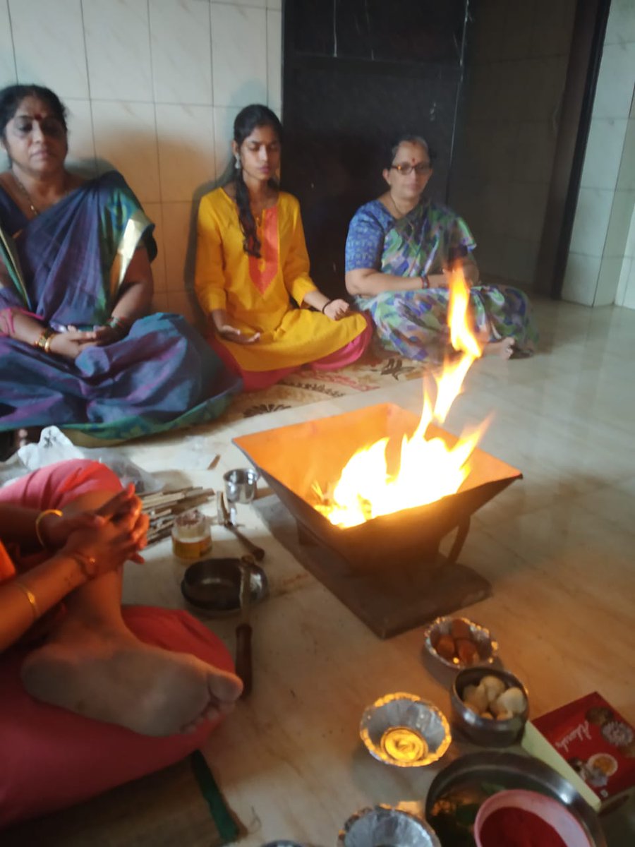 FireYogaMission's tweet photo. Initiated some fellow students in to Ganapati homam after a very long time. https://t.co/rUHHziDtFQ