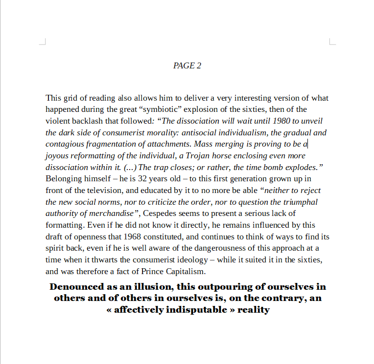 CespedesQuotes's tweet photo. #LetsBlendTogether A review about "Mélangeons-nous" [THREAD] [1] @PhilosophyNow @TPhilosophy_ @PhilosoMinds @LSEPhilosophy #dissociation #capitalism #globalization #consumerism #philosophy #intermingling https://t.co/HY1hALO3JJ