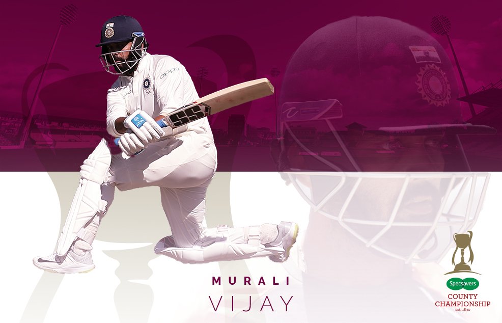 BREAKING: We are delighted to announce the signing of Murali Vijay for the final 3 <a href="/CountyChamp/">Rothesay County Championship</a> matches of the season!

#WeAreSomerset 
<a href="/BCCI/">BCCI</a>