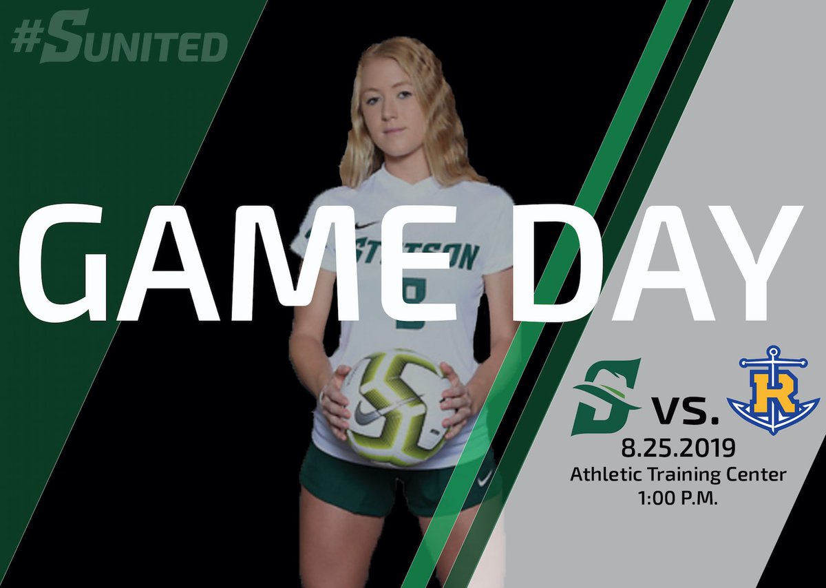 It’s GAME DAY!! Come Watch <a href="/StetsonWSoccer/">Stetson WSoccer</a> vs. <a href="/RollinsWSoccer/">Rollins W Soccer</a> @ 1:00 P.M! Students don’t forget your Stetson I.D for FREE admission!! ⚽️💚 #GOHATTERS