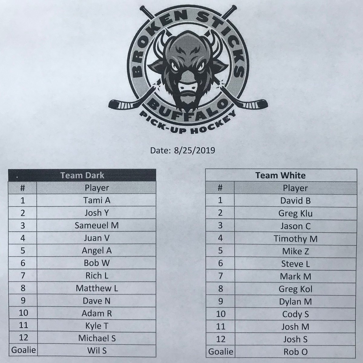 Broken_Sticks's tweet photo. Tonight, Leisure Rinks, 8:30PM, sold out game, see everyone there!

#brokenstickshockey #buffalohockey #buffalosabreshockey #hockeygame #inthebuff #sabres #buffalosabres #pickuphockey #hashtagstepoutbuffalo #onebuffalo #buffalosports #letsgobuffalo #thingstodobuffalo 
#buffalove https://t.co/OIhCwWsLxc