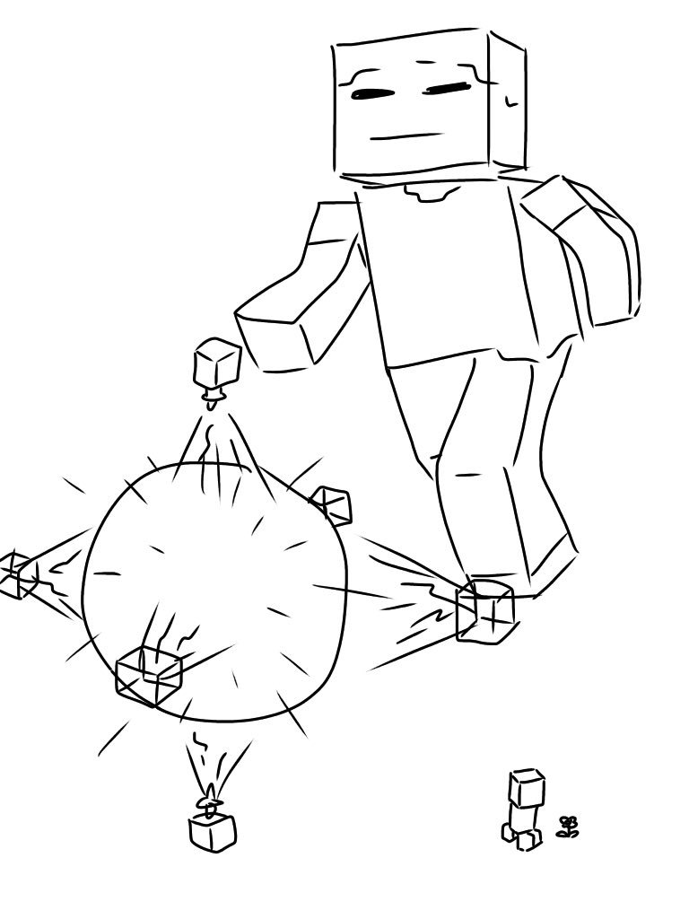 MatchaCraft96's tweet photo. サッカーしようぜ！
こいつボールな！
 #Minecraft #DraconicEvolution https://t.co/mSC2Yvm30i