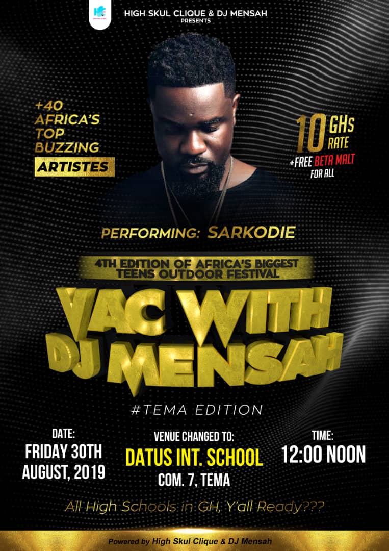 iamNanaKobby's tweet photo. Whenever @sarkodie mounts the stage and you see @DJMENSAH1 behind the turntable, then you know you about to have crazy fun🤗🔥💃
Come this 30th of August inside Datus Intl School, Tema Community 7. Come let’s have fun
#vacwithdjmensah19
#untouchableconcert
#DatusIntSchool https://t.co/KwQp3gmXbL
