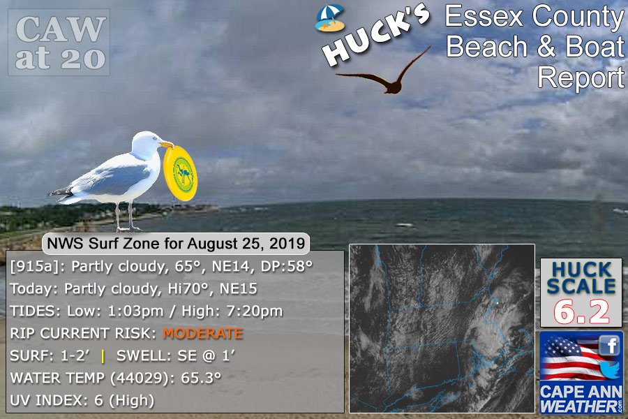 CapeAnnWeather's tweet photo. ☀️ HUCK'S #EssexCounty Beach ⛱️ and Boat ⛵️ Report for beaches/waters #Salisbury to #Nahant
⚠️ RIP Risk MODERATE!
#Gloucester #Rockport #Manchester, #EssexRiver #PlumIsland #IpswichBay #HalibutPoint #MassBay #AnnisquamRiver
#CAWat20 https://t.co/0CAWRZcNuZ
