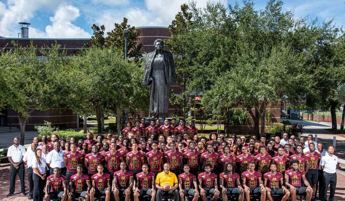 BCUGridiron's tweet photo. 2019 Bethune-Cookman Football Team 😼🏈
#CallOfTheWild #PreyTogether https://t.co/SmaU3tishu