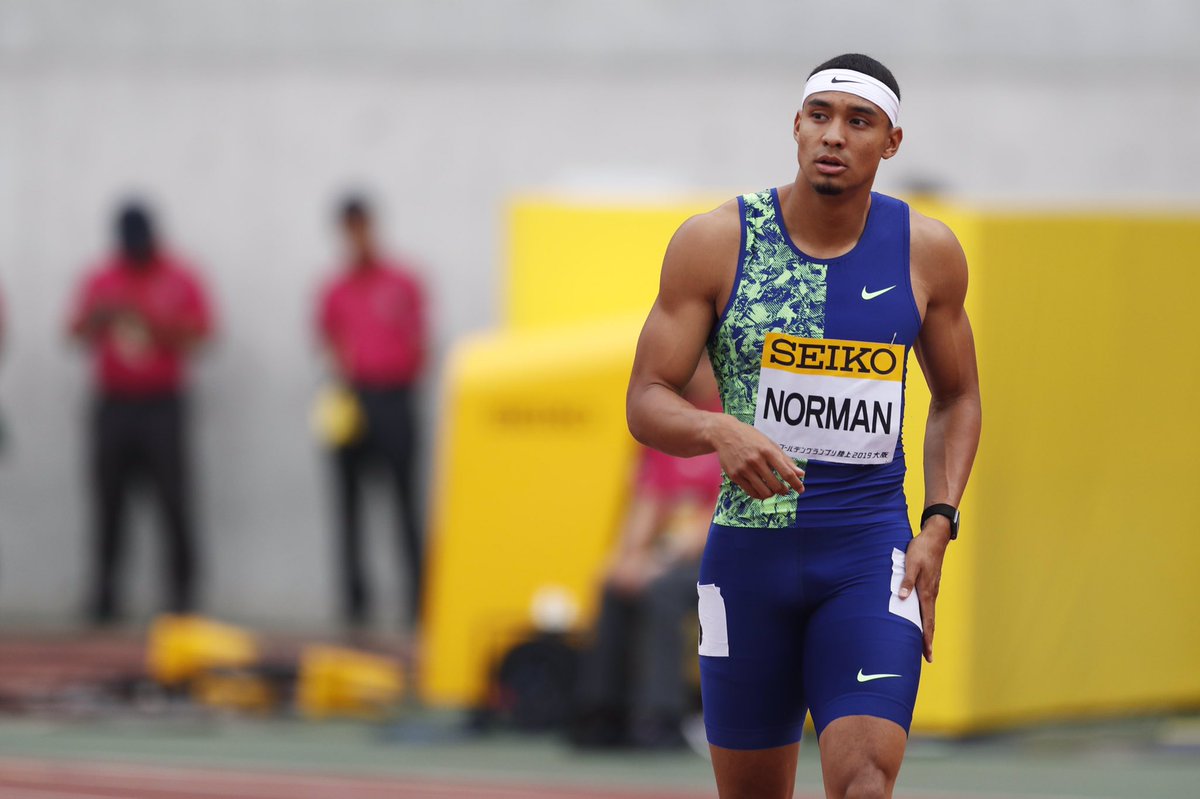 Tbs 陸上 V Twitter A 2 ノーマンは前年のダイヤモンドリーグ パリ大会で走った19秒84の自己記録とまったく同じタイムで走り その3週間後のダイヤモンドリーグ ローマ大会ではライバルのライルズに勝ち 19秒70まで自己記録を短縮した 世界陸上ドーハ9 27 金 Tbs