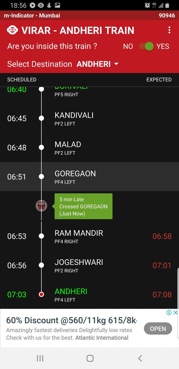 varunb777's tweet image. Amazing feature by M-Indicator. I'm doing my part😂💪 @RailMinIndia @WesternRly @RidlrMUM #mindicator #livetracking