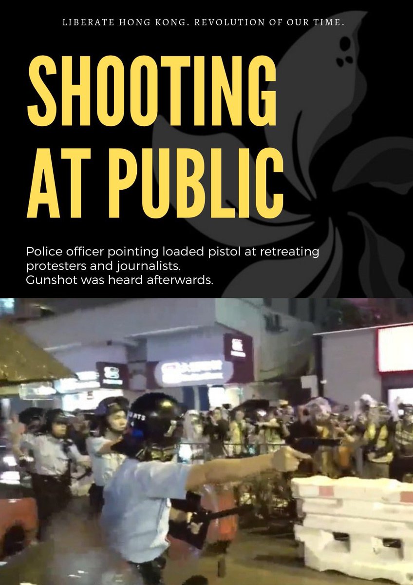 realhongkonger1's tweet photo. They Really Shoot From Real Gun , Confirmed #HongKongPolice #PoliceBrutality #HongKongProtesters #Shameonhkpolice #Realgun #AntiEALB #Democracy #StandwithHK https://t.co/2REzEgjp7w