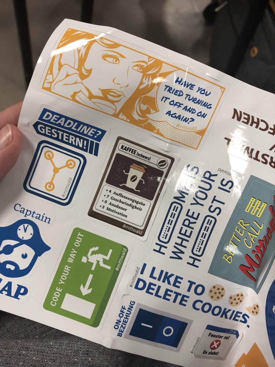 Damn! Wollte doch heute unbedingt <a href="/mittwald/">mittwald</a> für die mega Sticker feiern und sie um noch einen Bogen für einen Freund bitten. 😢 Hab meinen leider komplett verknickt. Hat einer einen abzugeben und könnte ihn <a href="/TanjaOnTour/">Tanja Laub</a> für mich mitgeben? #ccb19