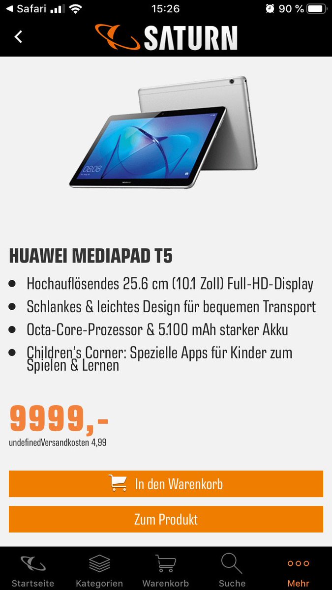 TiggerMS's tweet photo. Das wohl teuerste Tablett das ich kenne kommt nicht von Apple
#SaturnDE #Apple #huawei https://t.co/IxqVo1EIej