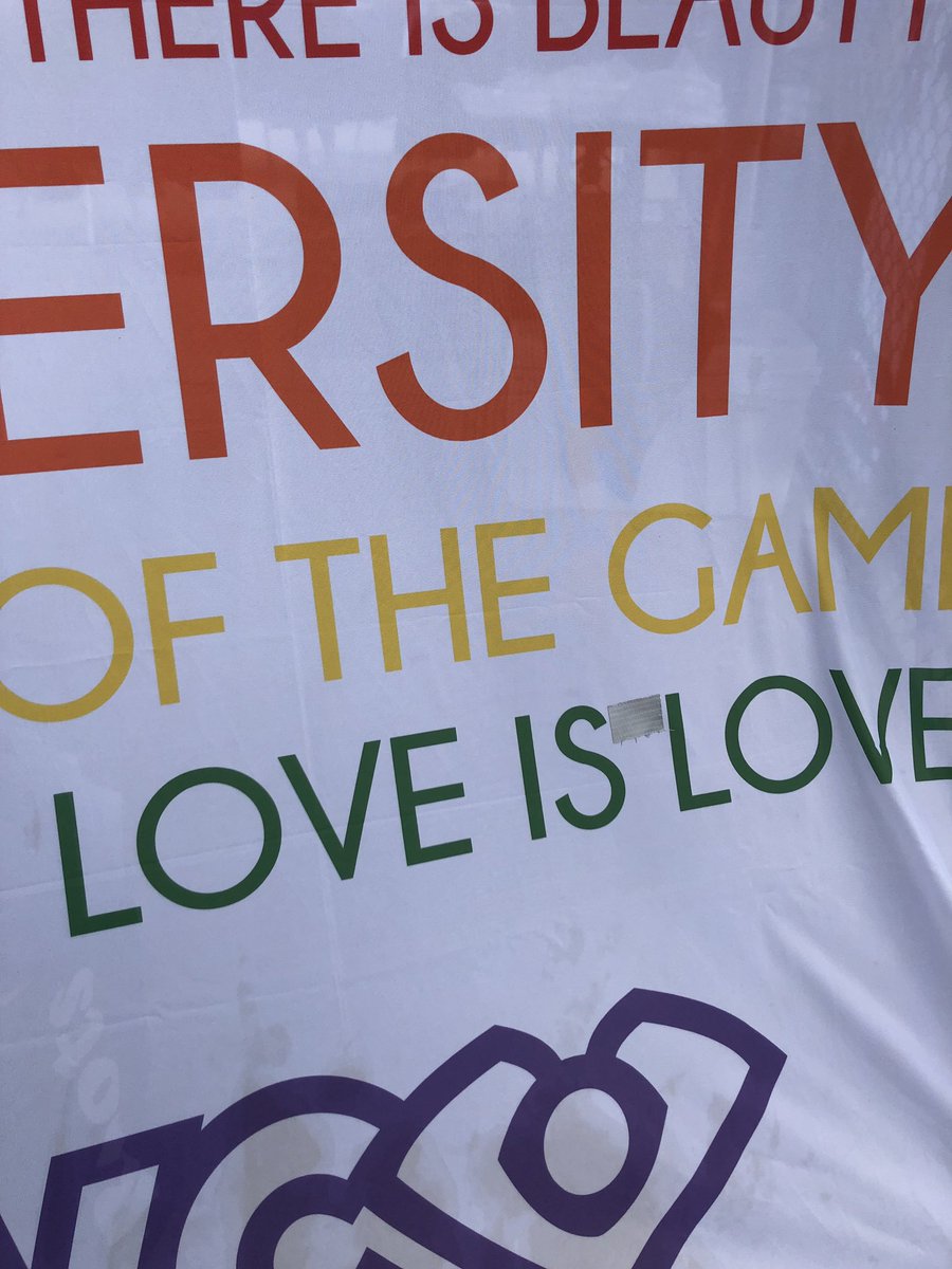 To the person who wrote “not” on our Love is Love sign, I feel sorry for you. Open your mind, have a better life. Hate is not the answer, love - in all its forms - is. 

Also, you can fix anything with a little duct tape. To the next person who took that tape off, we have more.