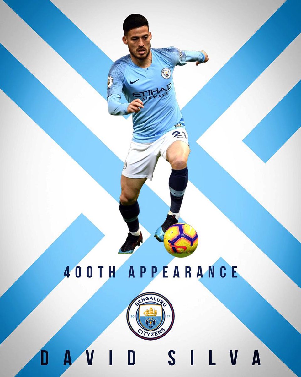 <a href="/21LVA/">David Silva</a> earns his 400th appearance for <a href="/mancity/">Manchester City</a> #BLRCityzens #mancityosc #mcfc #BOUMCI #manchestercity #MANCITY #davidsilva