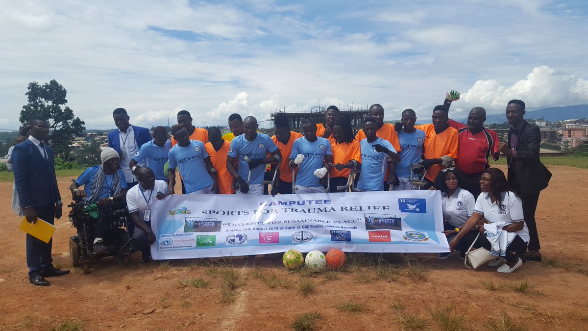 AmputeeTeam's tweet photo. #happeninglive
In preparation for the Afcon in Bamenda. We thank all those supporting us @AgborNkonghoF @sysyhouseoffame @nexttel_Camer. We still need much support to make it to #Angola2019. @CameroonPm237 @UN @UNDP @FecafootOfficie https://t.co/ygkDujUs3g