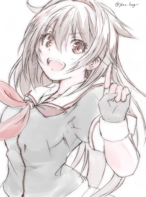 白露さん。改二になっても「いっちばん!」
#艦これ版深夜の真剣お絵描き60分一本勝負
#艦これ版真剣お絵描き60分一本勝負_20190825 