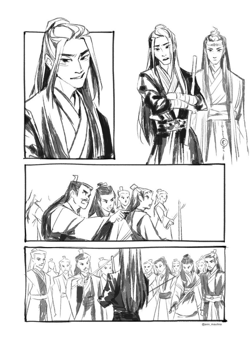 Raw ink ver.
#MoDaoZuShi #theUntamed #fanart #comic #ink 