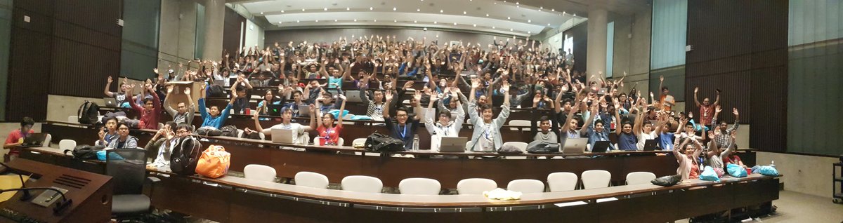 hackthe6ix's tweet photo. Look at these amazing hackers 😍

We're so proud of all of you! You rocked the last 36 hours, now get ready to show off your stuff! Be proud; you all deserve it. 👏

#HT62019 https://t.co/2B3pyIanaP