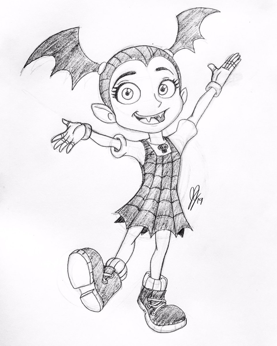 ubernerd527's tweet image. Vamperina from Vamperina 
Drawn in honor of my friend Bethany
#vamperina #disney #disneyjunior #vampire #spooky #ArtistOnTwitter #pencilsketch #neverwatchedtheshow