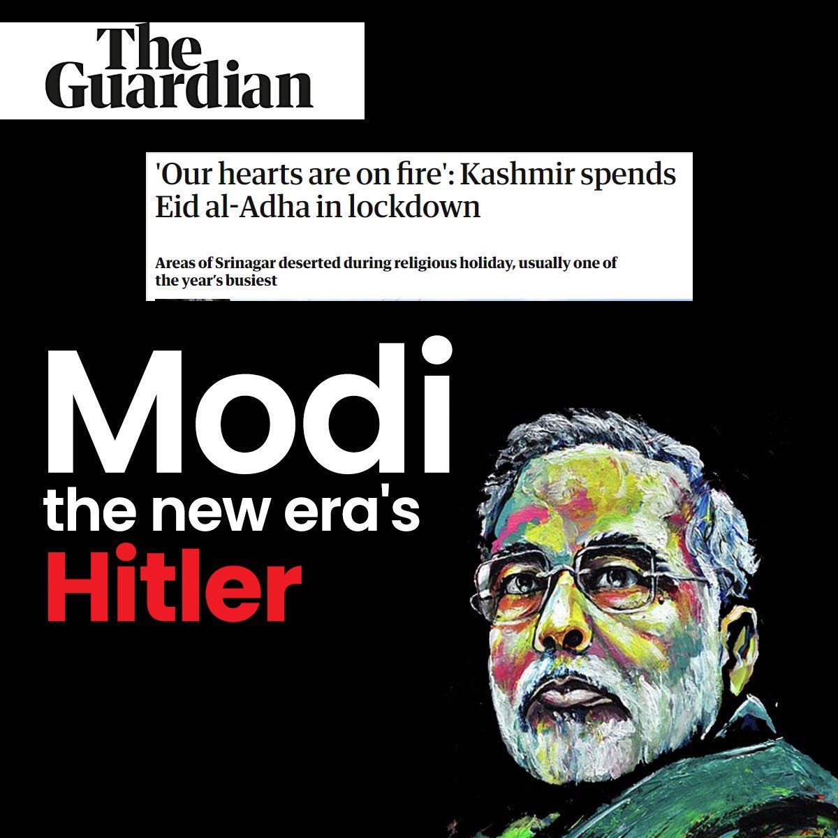 PTIofficial's tweet photo. Modi is new era’s Hitler and his RSS Army is new era’s terrorists in uniforms! #ModiBreedsTerrorism https://t.co/eTDIOSLcTl
