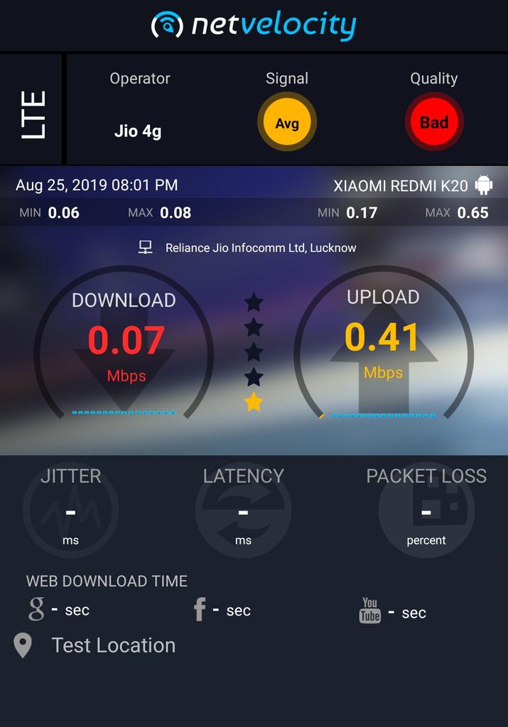 SShripalpandey's tweet photo. 4g ? really ?
@JioCare @reliancejio @trai @PMOIndia @aajtak @sardanarohit @SwetaSinghAT media must check &amp; report the speed of net provider https://t.co/r3SB7YMStQ