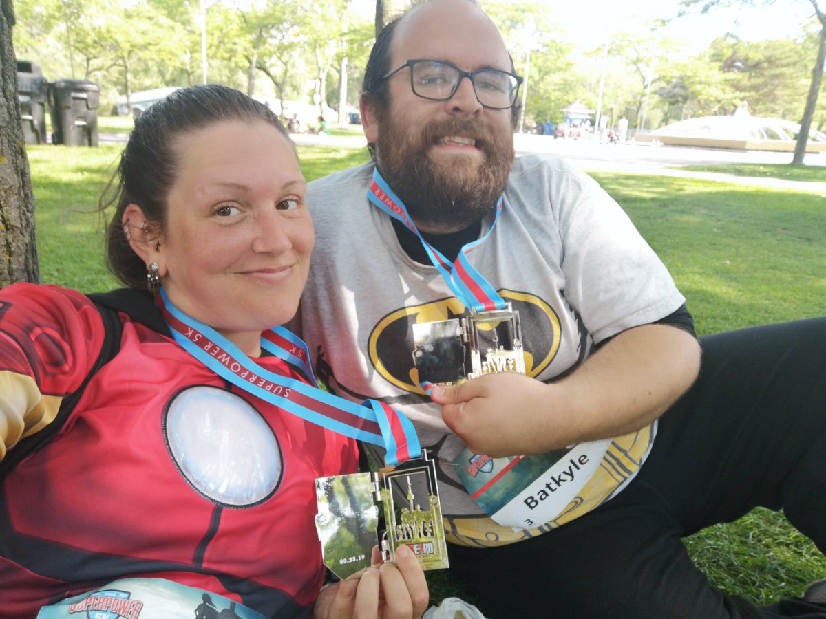 MerelyMcCool's tweet photo. Another @SuperPower5K completed. #BatKyle #IronMia #superpower5k https://t.co/M5DIRqi7Rp