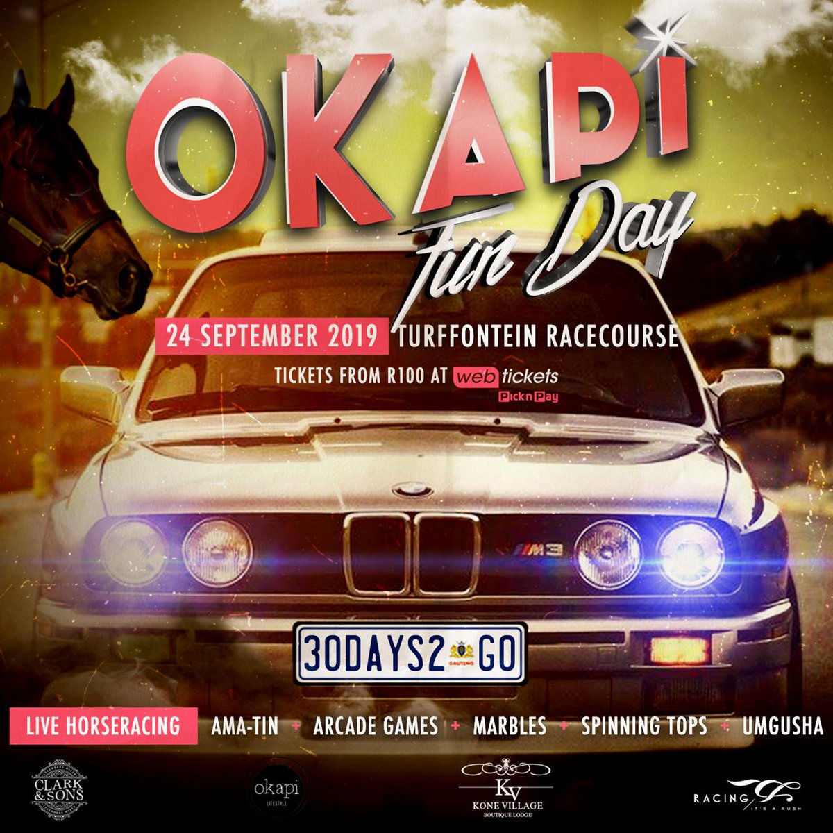 OkapiLifestyle's tweet photo. 30 DAYS to go! Have You Bought Your Early Bird Ticket? Link below to purchase 

https://t.co/O7mdsfR8wo

Available too at your nearest @picknpay outlet!!

 #OkapiFunDay24Sept #OkapiWay #OkapiLifeStlye #6YearsOfFun https://t.co/nKp9jSf7PW https://t.co/vH35zxiFEV