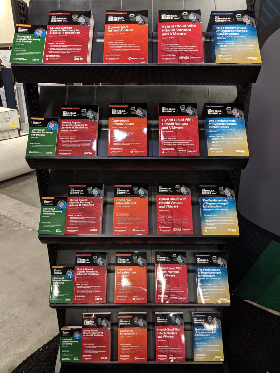 cxi's tweet image. Be sure to visit the home of the #GorillaGuide by @ActualTechMedia in booth 250 at #VMworld so many high quality book giveaways! #vExpert @VMworld @VMware @Oracle @Flexential @Zerto @PureStorage @Hitachi @Platform9 @Cohesity #vRealize #Kubernetes #K8s #Containers #HCI